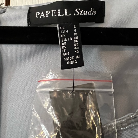 Papell studio by Adrianna Papell beaded dress size 6 , light blue - Picture 8 of 10